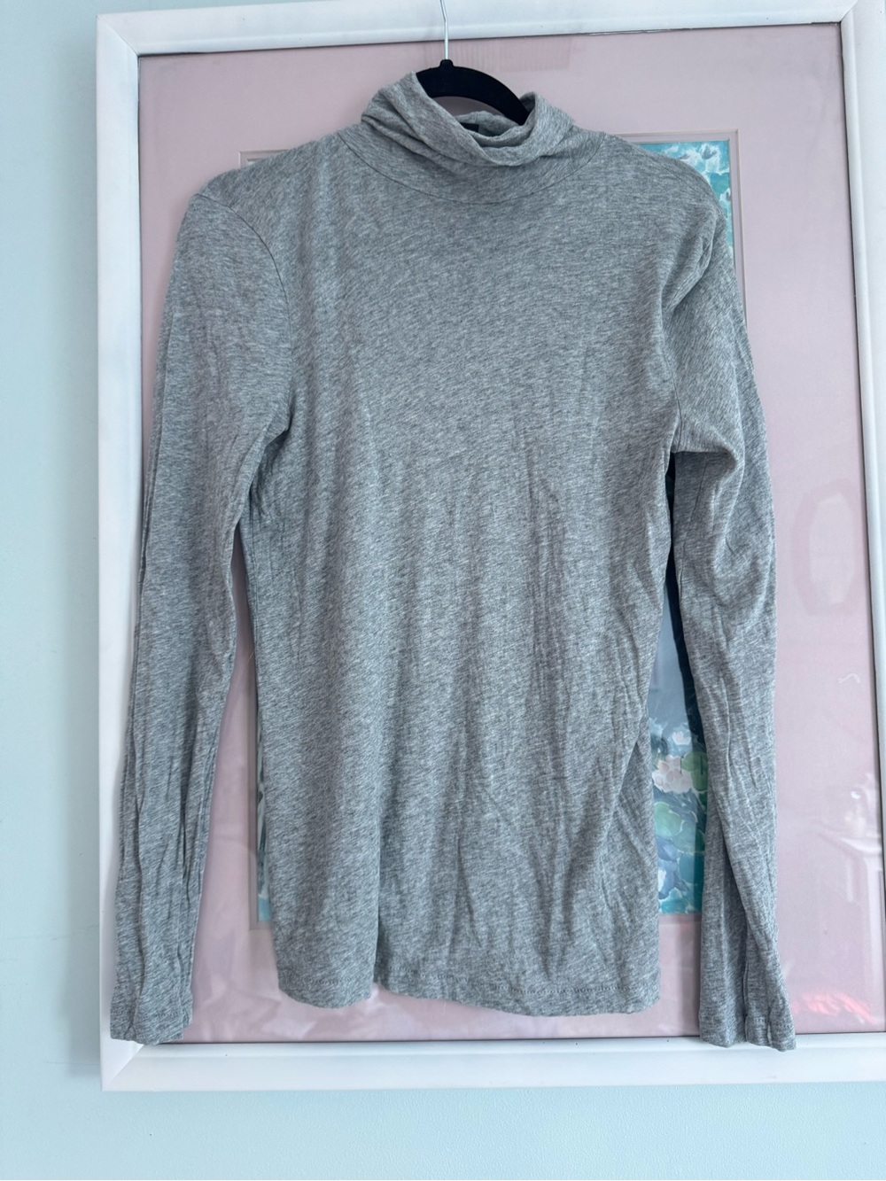 J. Crew Lightweight Gray Long-Sleeve Turtleneck